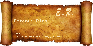 Eszenyi Rita névjegykártya